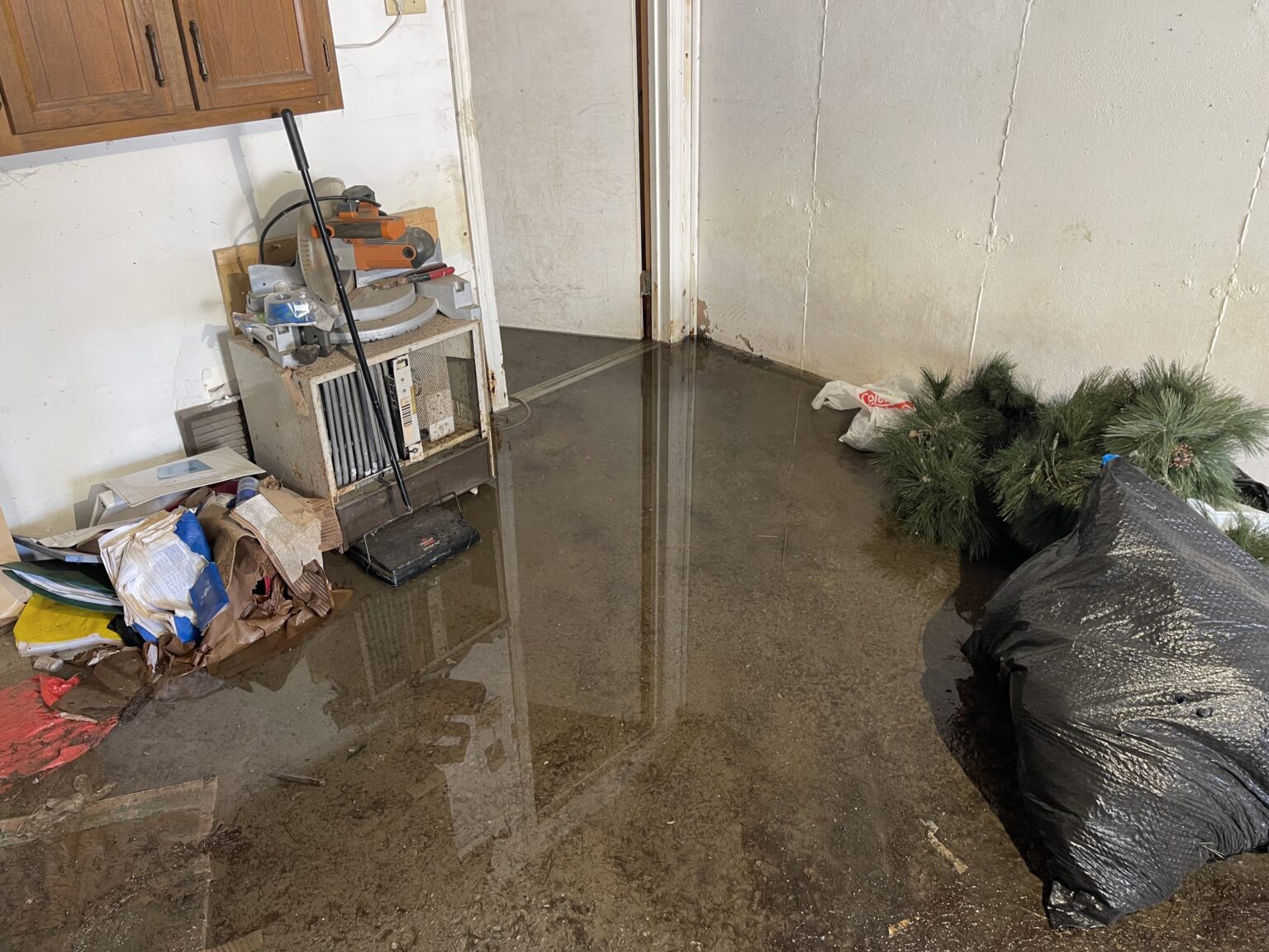 Flooded garage